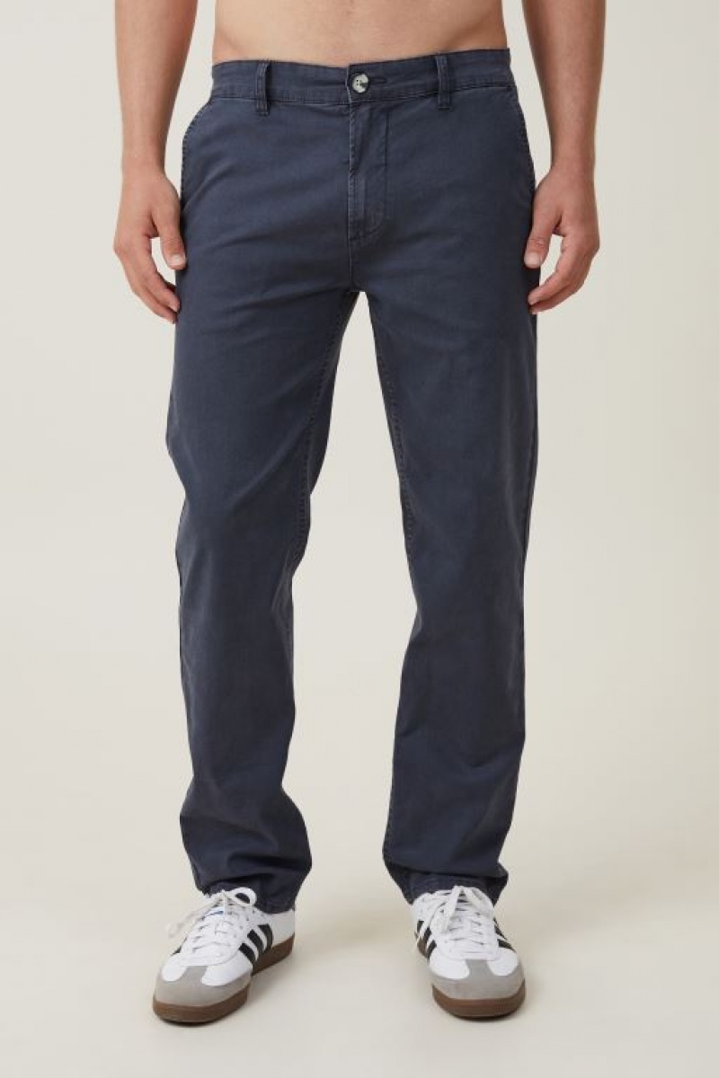 Pantalon Cotton On Tapered Flaco Chino Hombre Azul Marino | iCJDqFs25h8