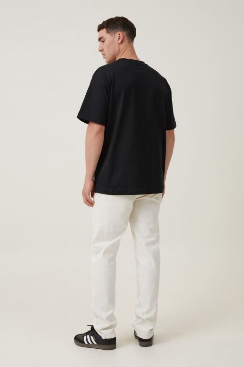 Pantalon Cotton On Tapered Flaco Chino Hombre Ecru | TXO6w8O1UJE