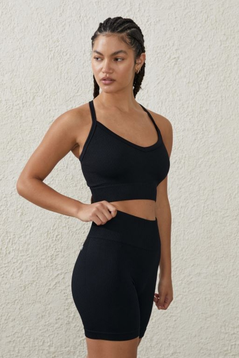 Pantalones Cortos Ciclismo Cotton On Seamless Rib Mujer Negras | jLXb1FVmlmE