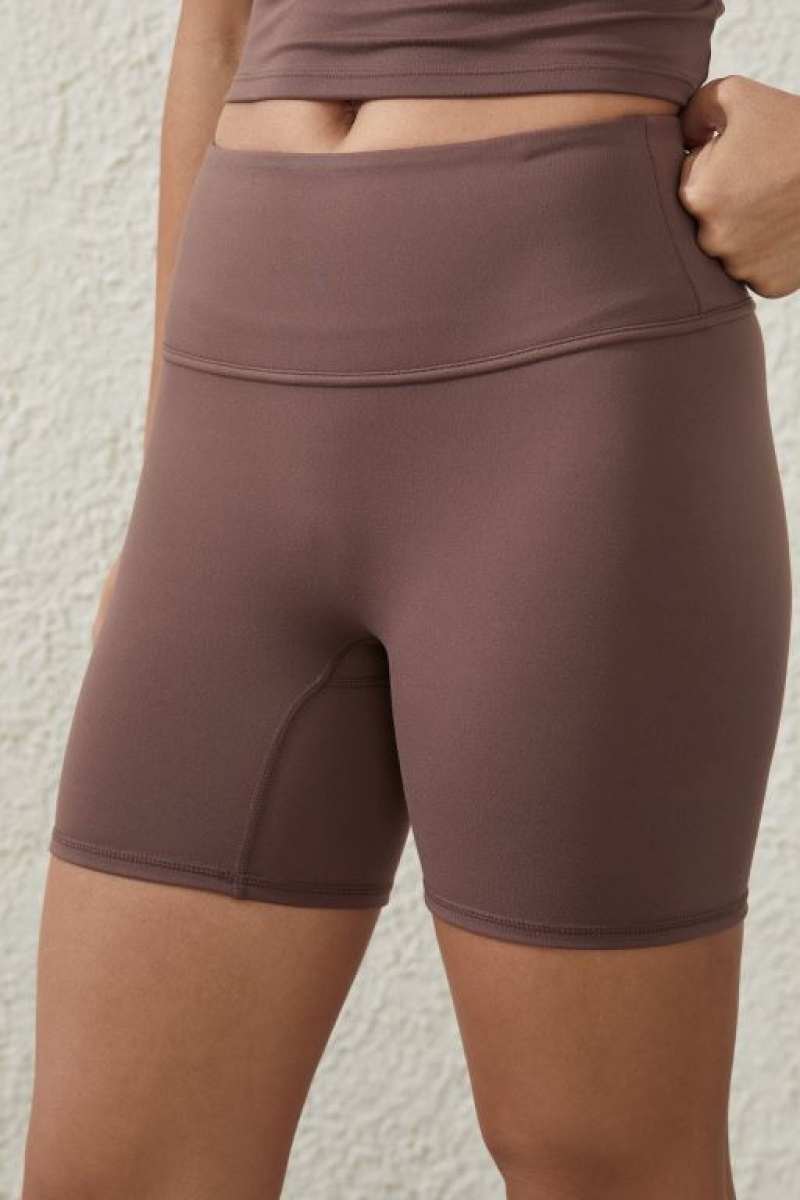 Pantalones Cortos Ciclismo Cotton On Ultra Soft Yoga Mujer Gris Oscuro Marrones | uC0iS5jn6xG