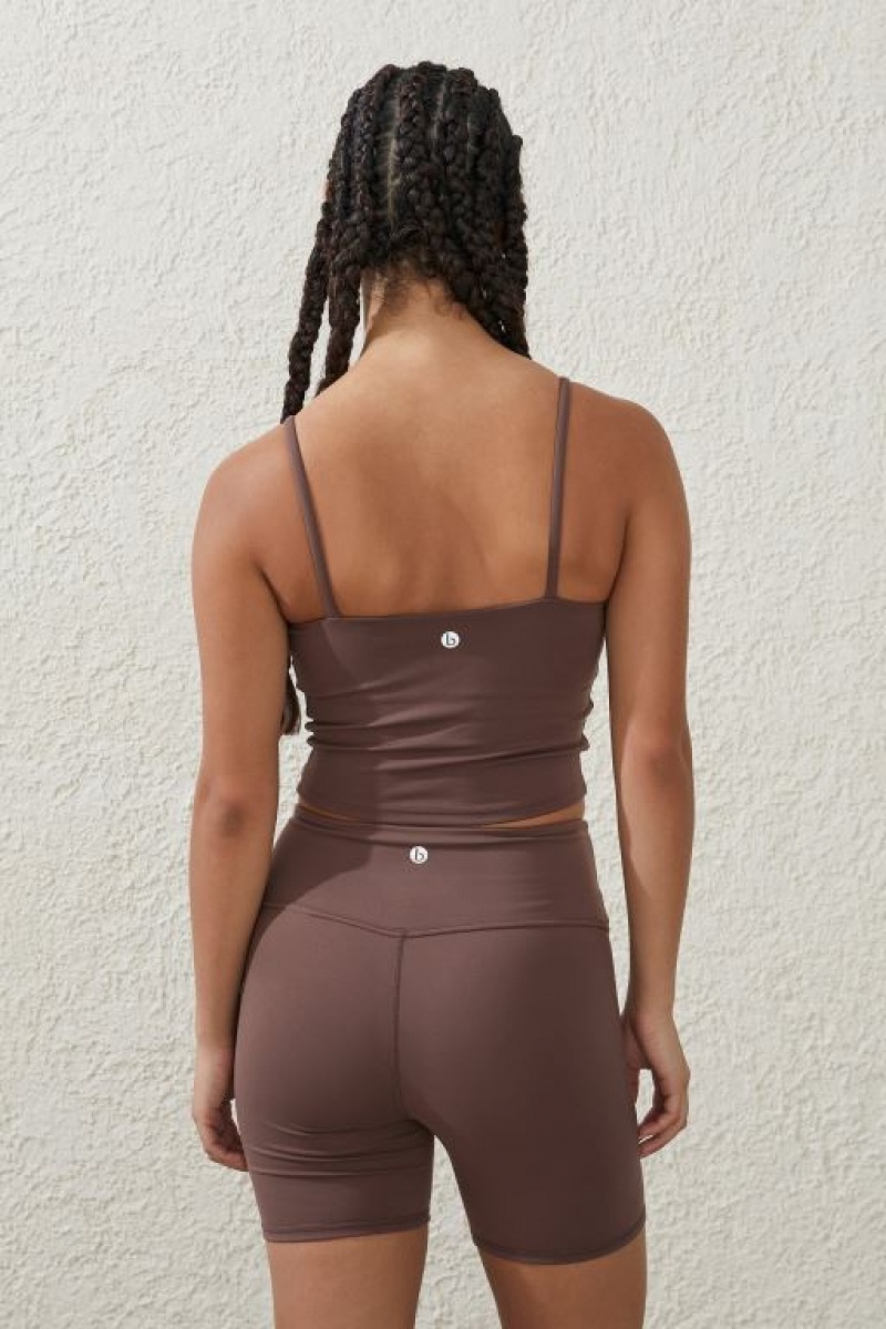 Pantalones Cortos Ciclismo Cotton On Ultra Soft Yoga Mujer Gris Oscuro Marrones | uC0iS5jn6xG