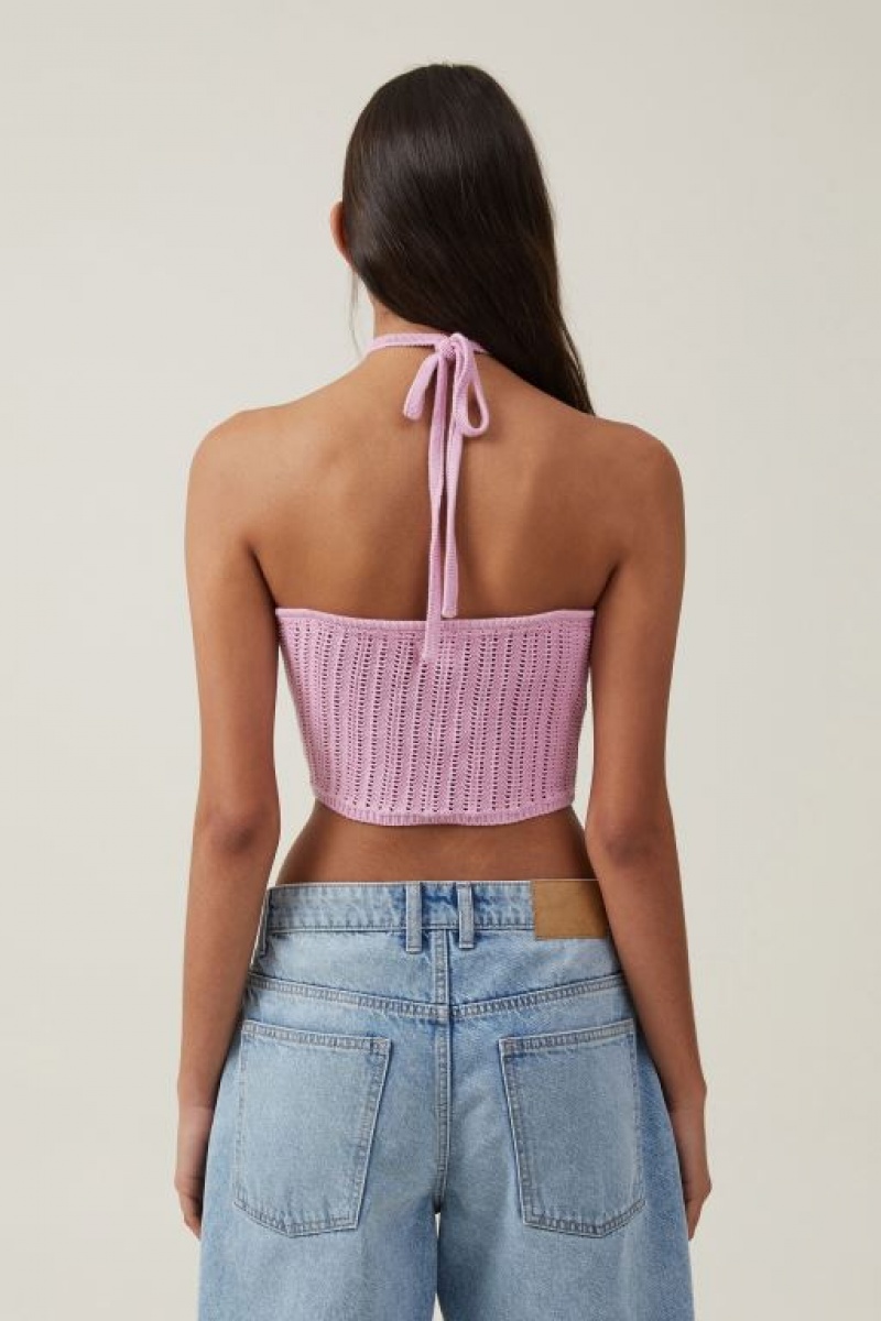Prendas De Punto Cotton On Summer Crochet Halter Mujer Rosas | 70NDsMw5IaI