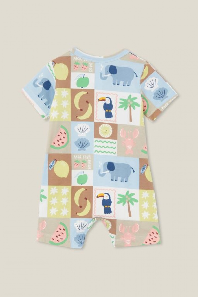 Rompers Cotton On The Corta Sleeve Bebe Amarillo Claro | v7Rn1b2TMO6