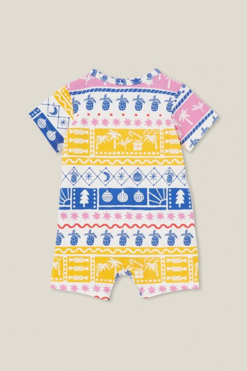 Rompers Cotton On The Corta Sleeve Bebe Amarillo Claro | VHIIzNzBq4E