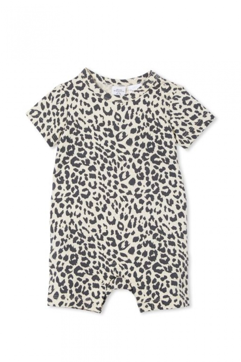 Rompers Cotton On The Corta Sleeve Bebe Caramel | vUntf0OMej3