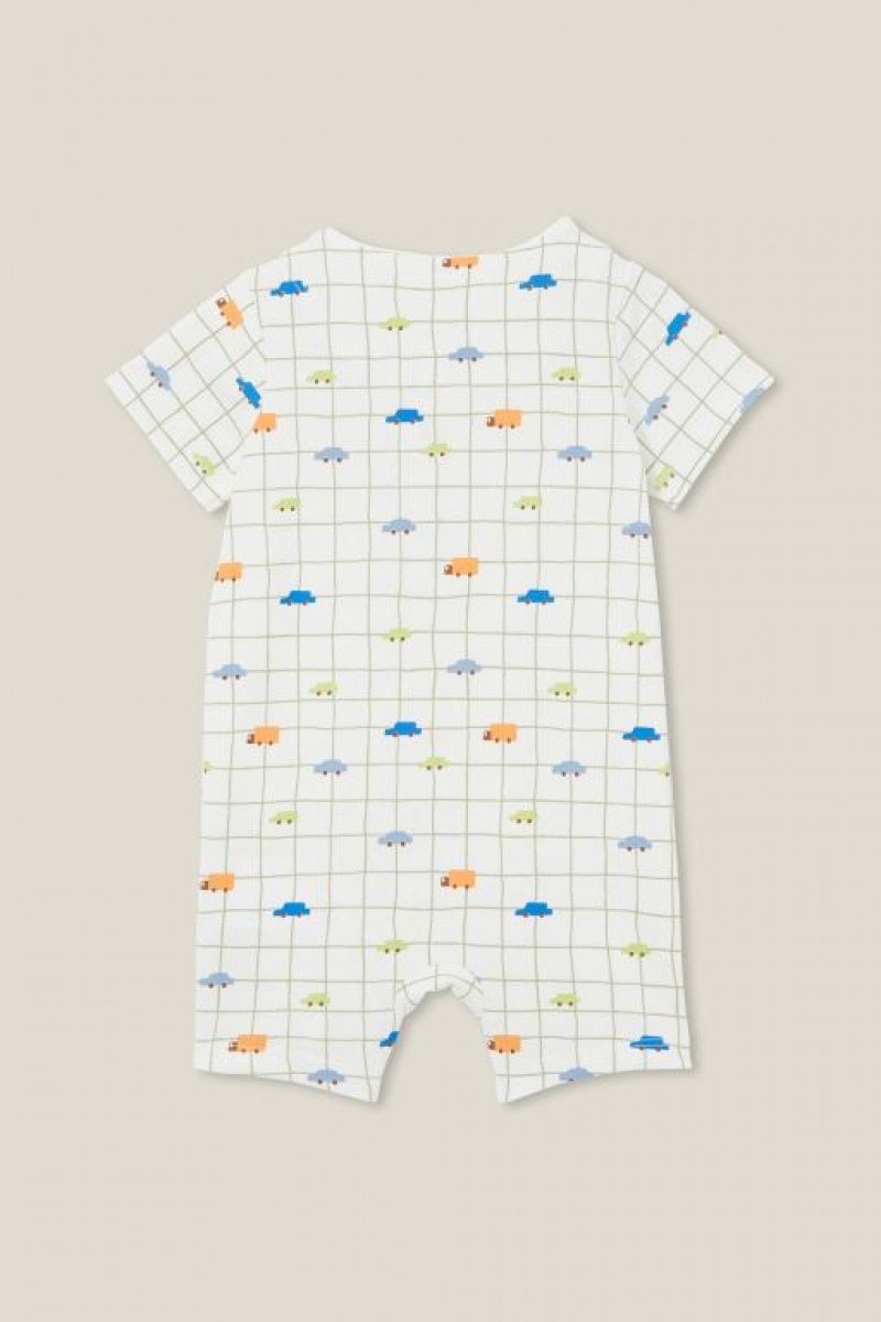 Rompers Cotton On The Corta Sleeve Zip Bebe Amarillo Claro | yYEsBxtznOU