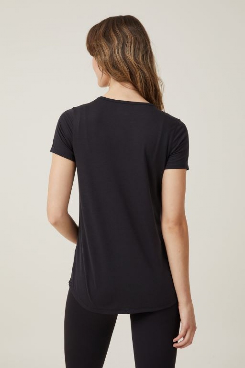 Ropa de Premamá Cotton On Gym T Shirt Mujer Negras | SDEVg2w5T1x