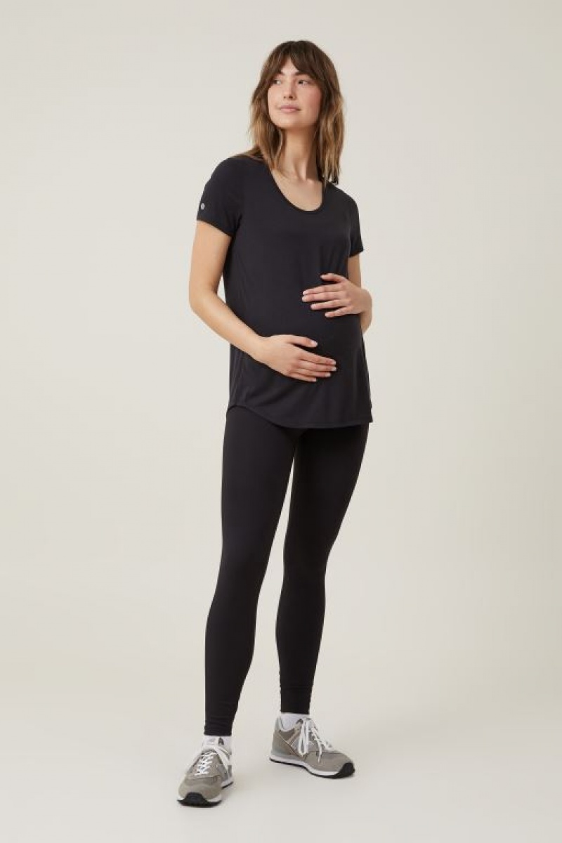 Ropa de Premamá Cotton On Gym T Shirt Mujer Negras | SDEVg2w5T1x