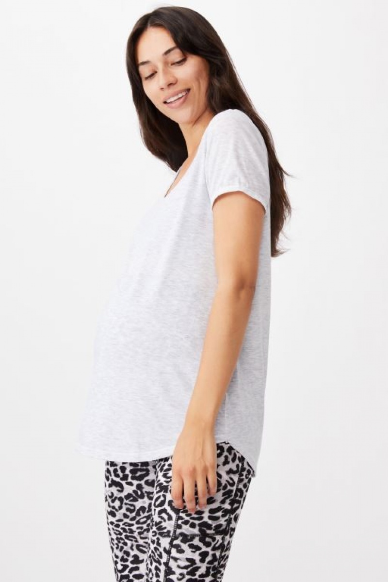 Ropa de Premamá Cotton On Gym T Shirt Mujer Gris | wD6Wrzgfq83