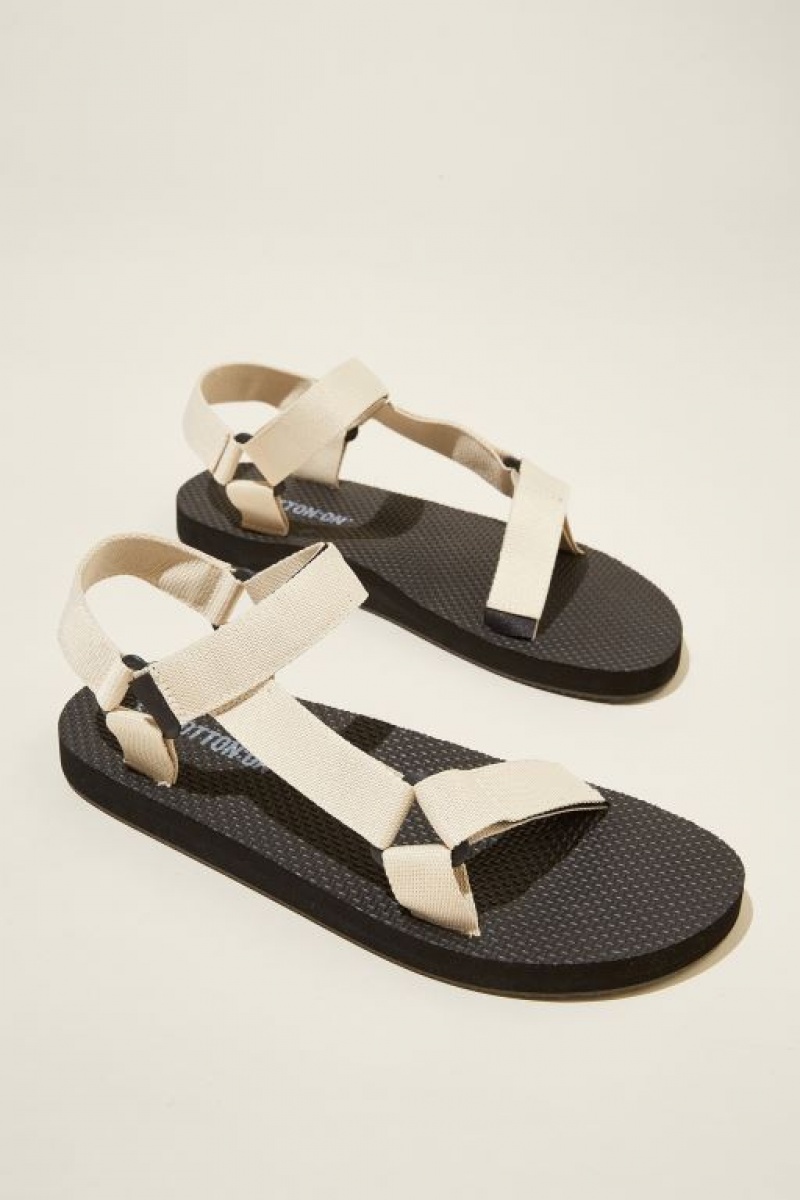 Sandalias Cotton On Correa Hombre Ecru | SqHQr0848LL