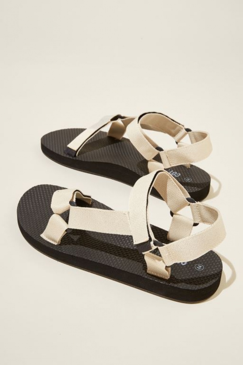 Sandalias Cotton On Correa Hombre Ecru | SqHQr0848LL