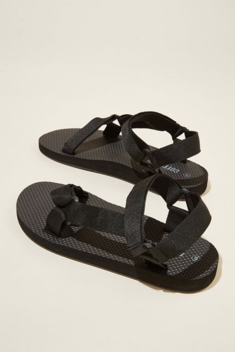 Sandalias Cotton On Correa Hombre Negras | PHMJ5ZY4Gcy