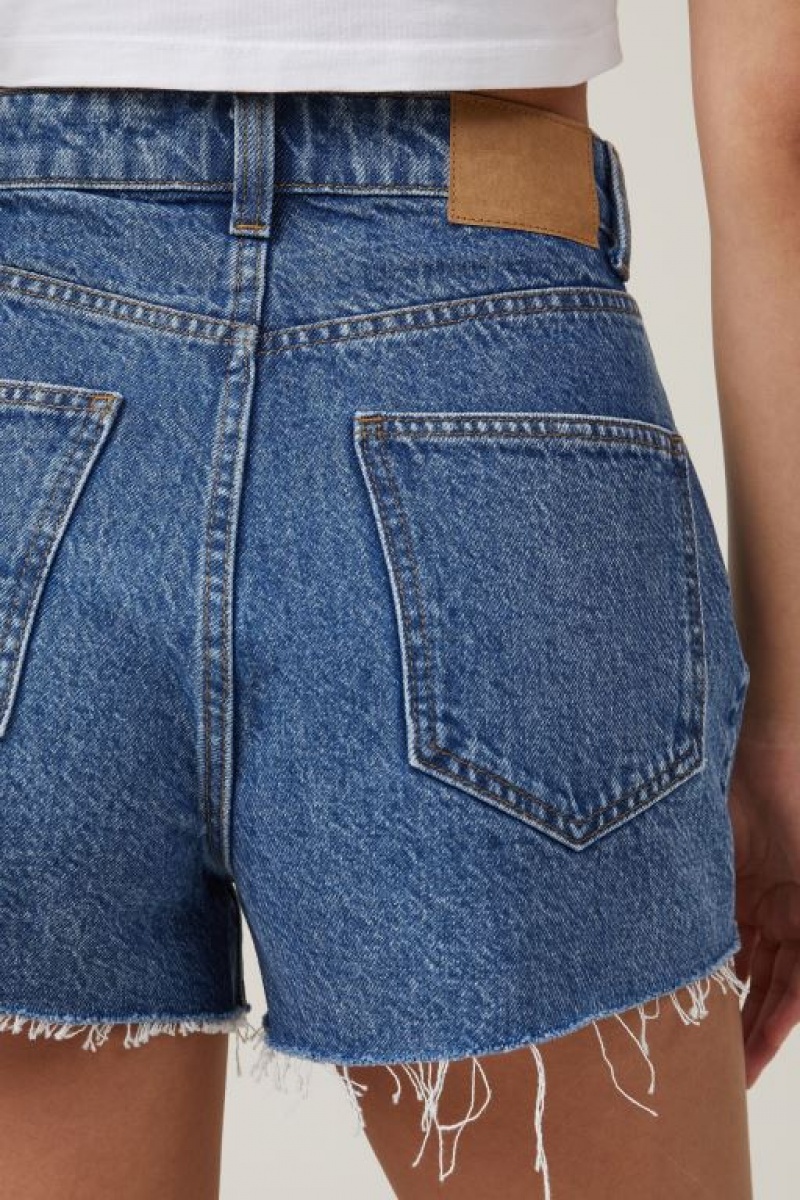 Short Cotton On High Mom Denim Mujer Azules | aW79rhQxRve