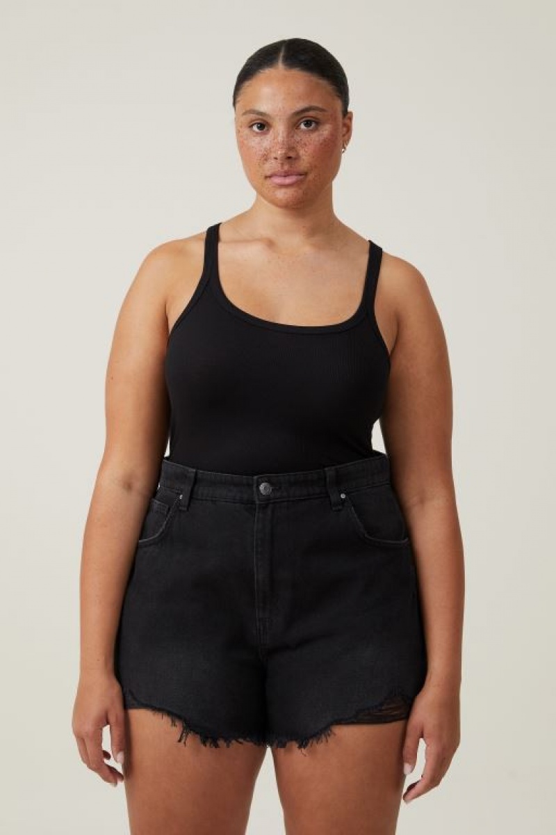 Short Cotton On High Mom Denim Mujer Negras | EHe7W1jPQE4
