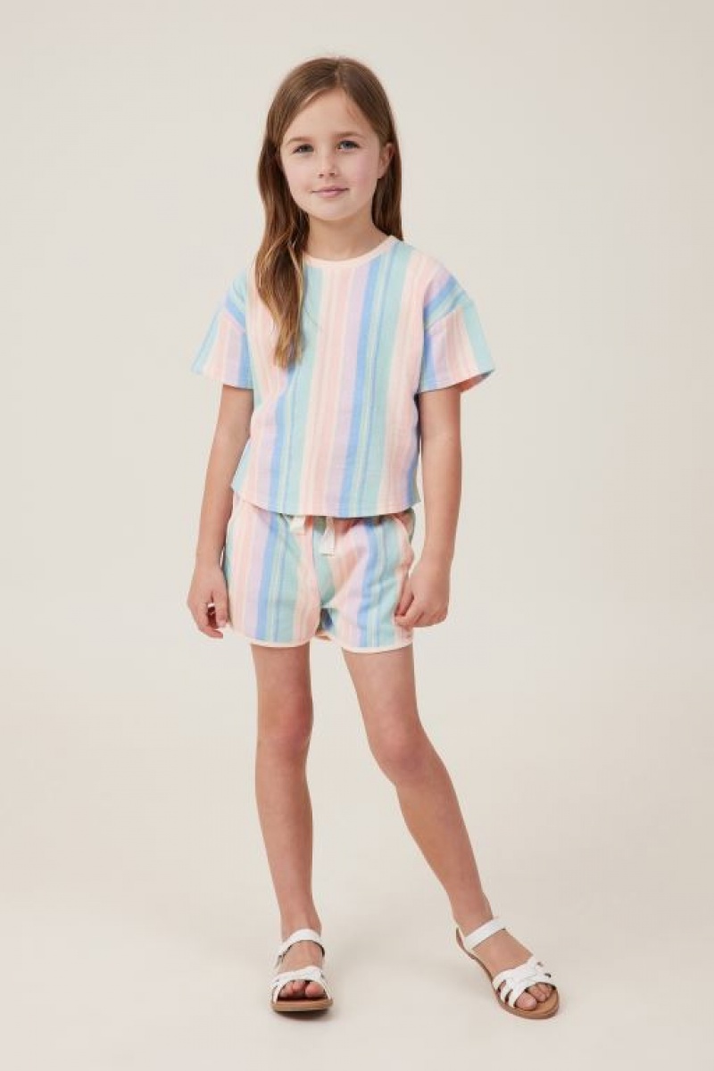 Short Cotton On Nina Knit Niña Multicolor Rayadas | RRkd04HSphO