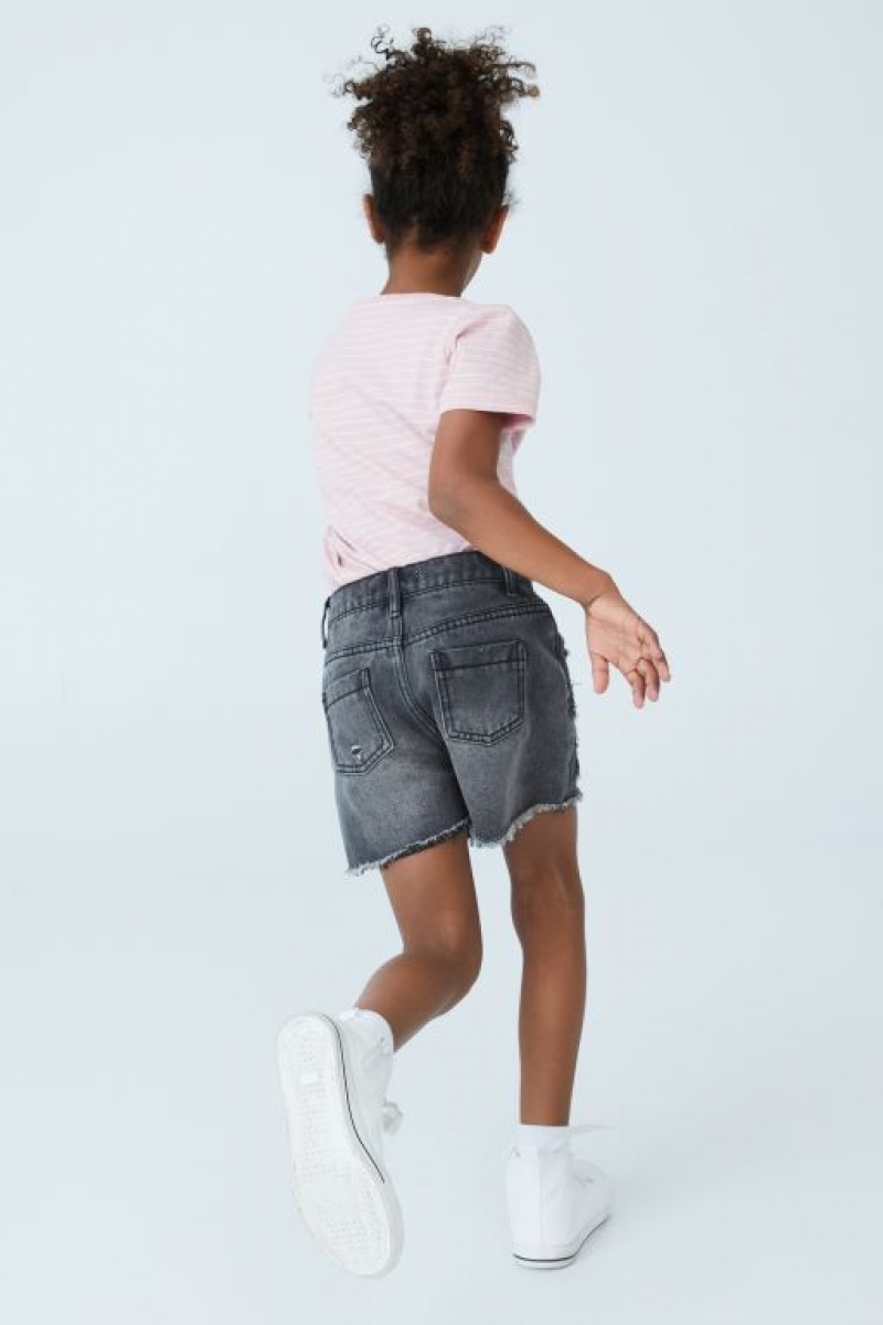 Short Cotton On Sunny Denim Niña Negras Azules | Oxx5Ircuvde