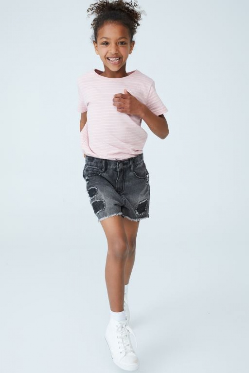 Short Cotton On Sunny Denim Niña Negras Azules | Oxx5Ircuvde