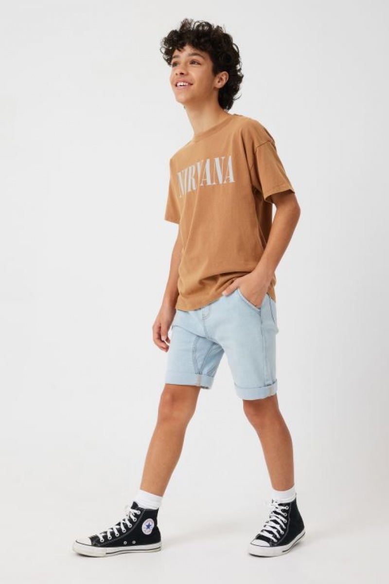 Short Cotton On Super Slouch Fit Niño Azules Claro | JfmPpPzQpiM