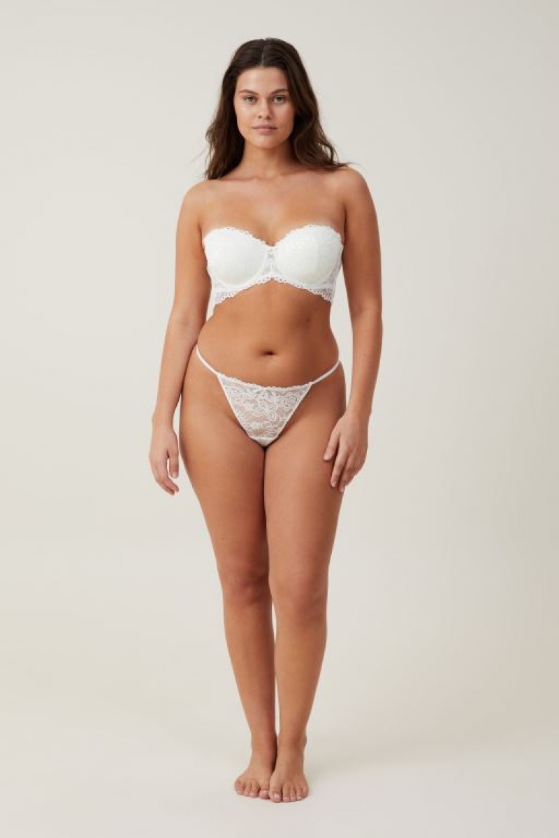 Sujetadores Cotton On Butterfly Encaje Strapless Push Up2 Mujer Creme | vvgFQptP4GD