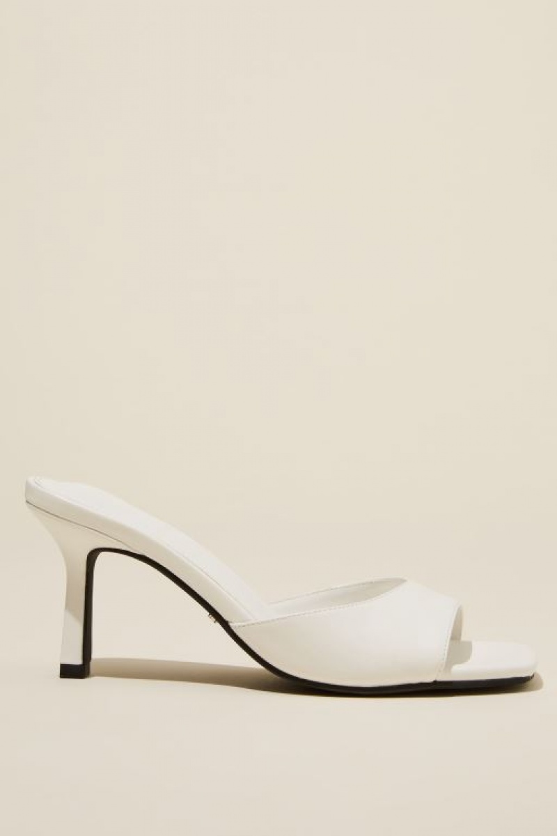 Tacones Cotton On Edie Single Correa Mule Mujer Blancas | I82XGQ9d6tW