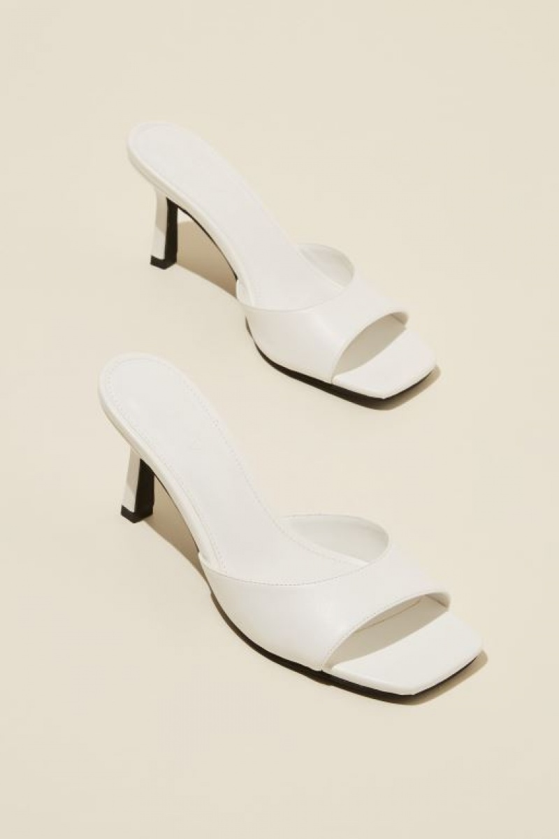 Tacones Cotton On Edie Single Correa Mule Mujer Blancas | I82XGQ9d6tW