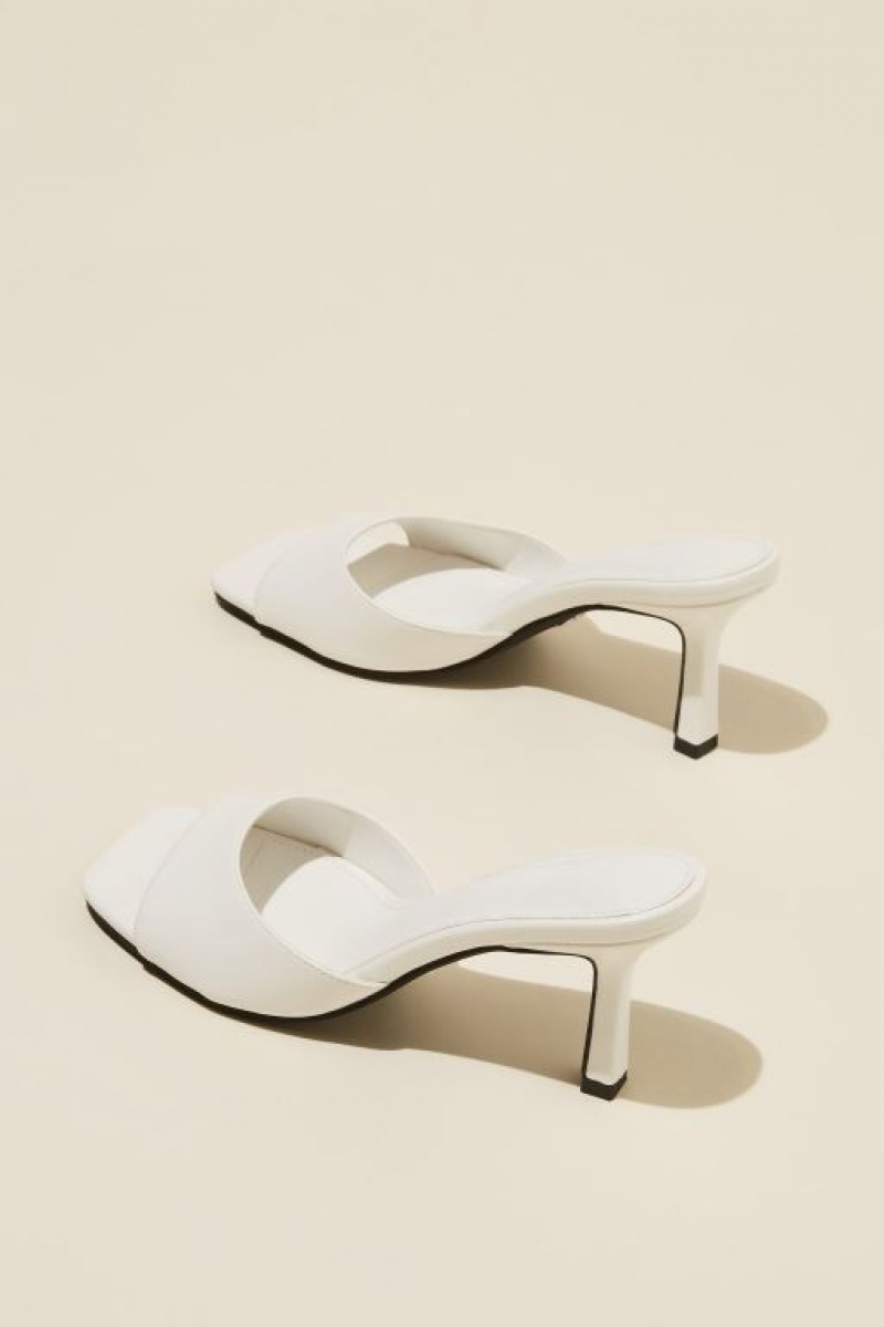 Tacones Cotton On Edie Single Correa Mule Mujer Blancas | I82XGQ9d6tW