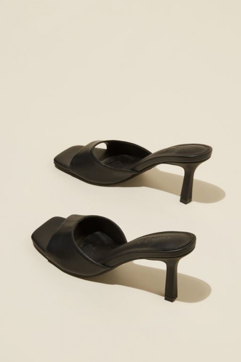Tacones Cotton On Edie Single Correa Mule Mujer Negras | 9OKmIuSgQmD