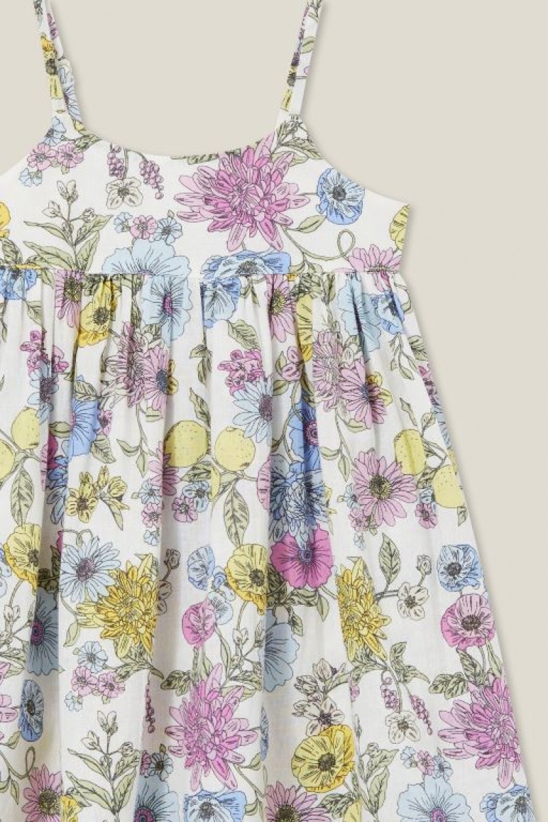 Vestido Cotton On Eloise Sin Manga Niña Amarillo Claro | caMPdFQfO8c