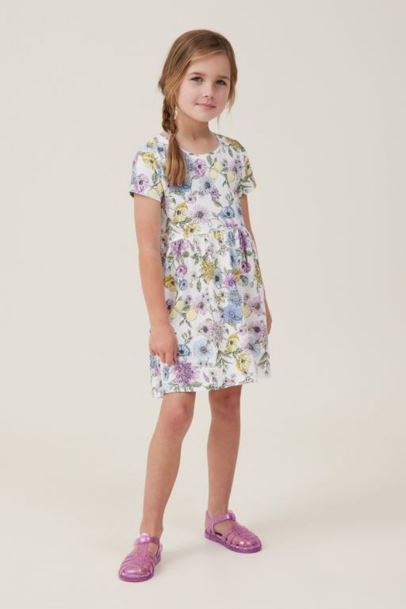 Vestido Cotton On Jordan Corta Sleeve Niña Amarillo Claro | FTK3sYSvW7x