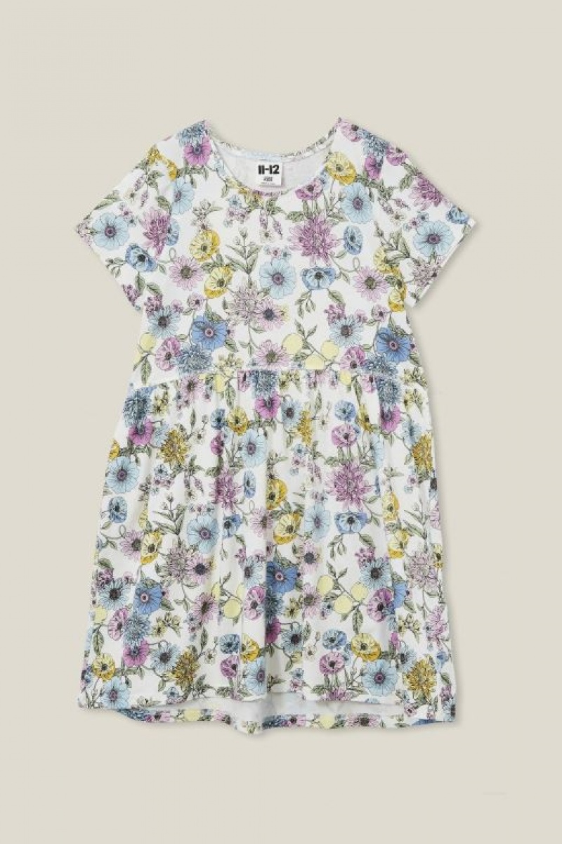Vestido Cotton On Jordan Corta Sleeve Niña Amarillo Claro | FTK3sYSvW7x