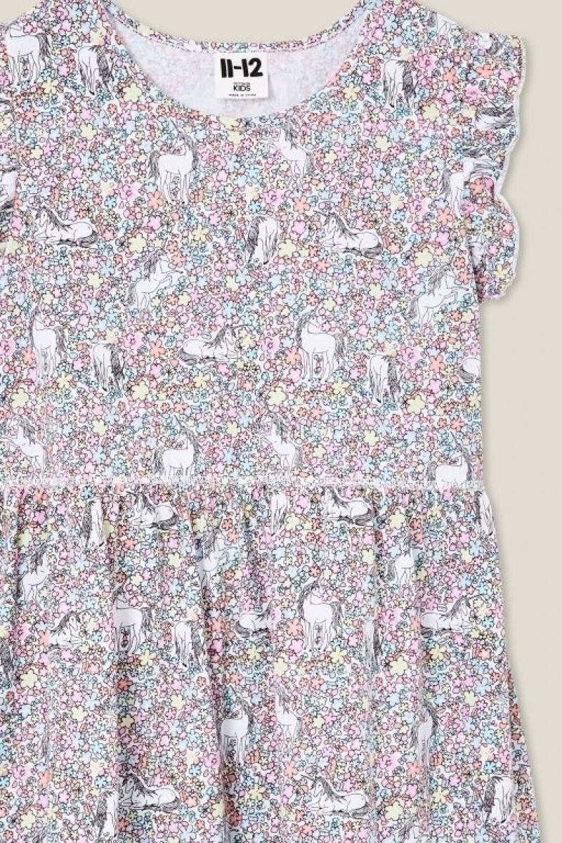 Vestido Cotton On Lucy Corta Sleeve Niña Blancas | yHKFE1P1Jgy