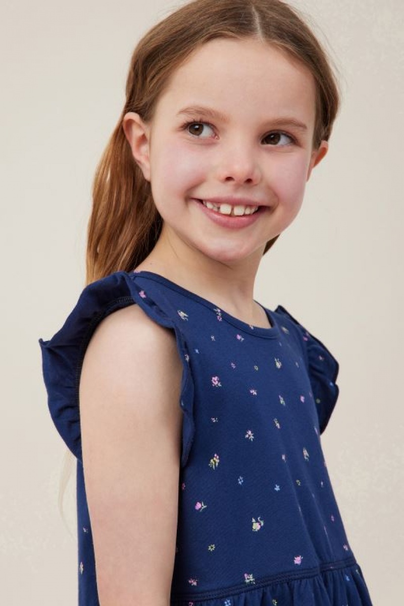 Vestido Cotton On Olive Corta Sleeve Niña Azul Marino | kHskzhG3nvs
