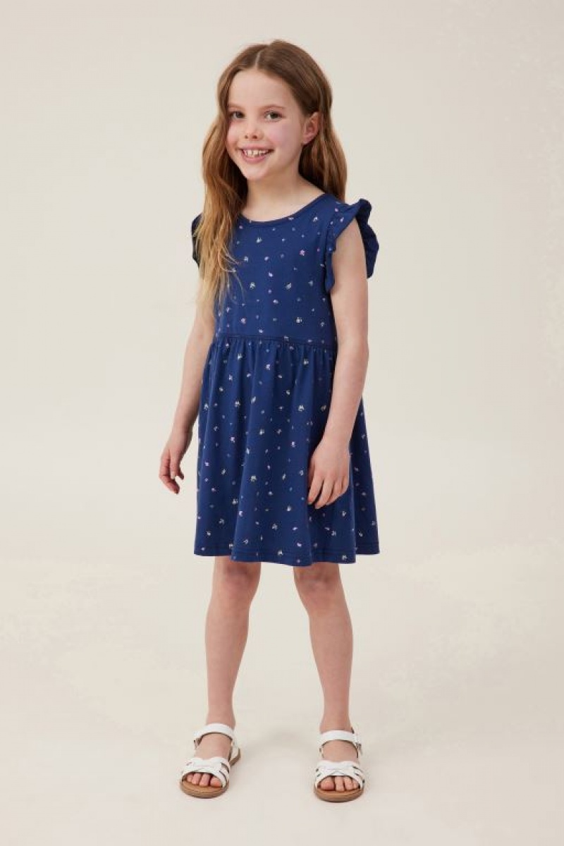 Vestido Cotton On Olive Corta Sleeve Niña Azul Marino | kHskzhG3nvs