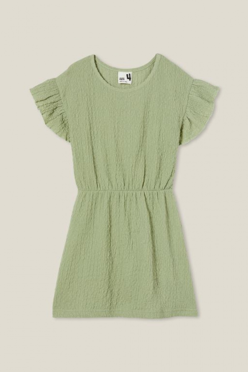 Vestido Cotton On Sonia Corta Sleeve Niña Verde Oliva Oscuro | pF8IR68dVvo