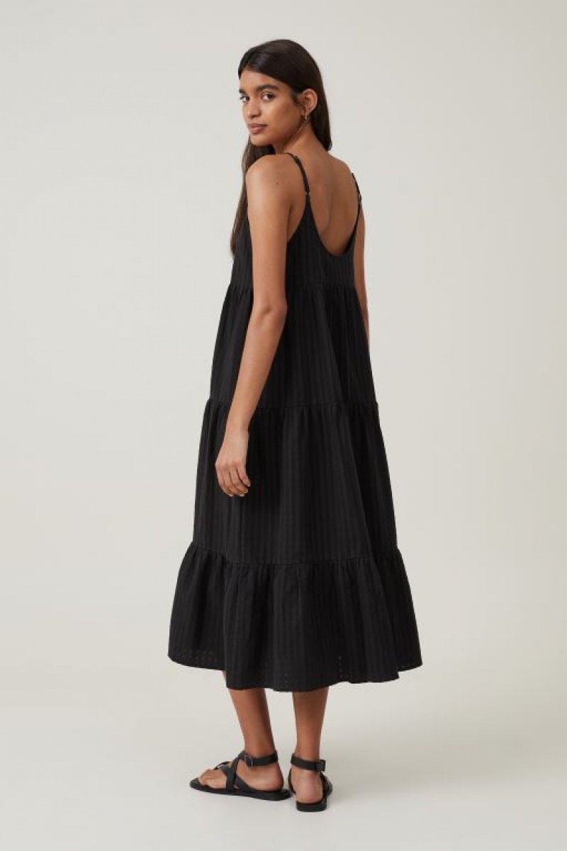 Vestido Largo Cotton On Summer Tiered Mujer Negras | dowFY1jwiKo
